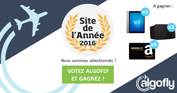 Election du site de l'année 2016 : Algofly est nominé !