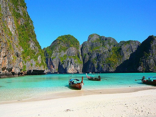 La plage du film la plage, à Koh Phi Phi Leh